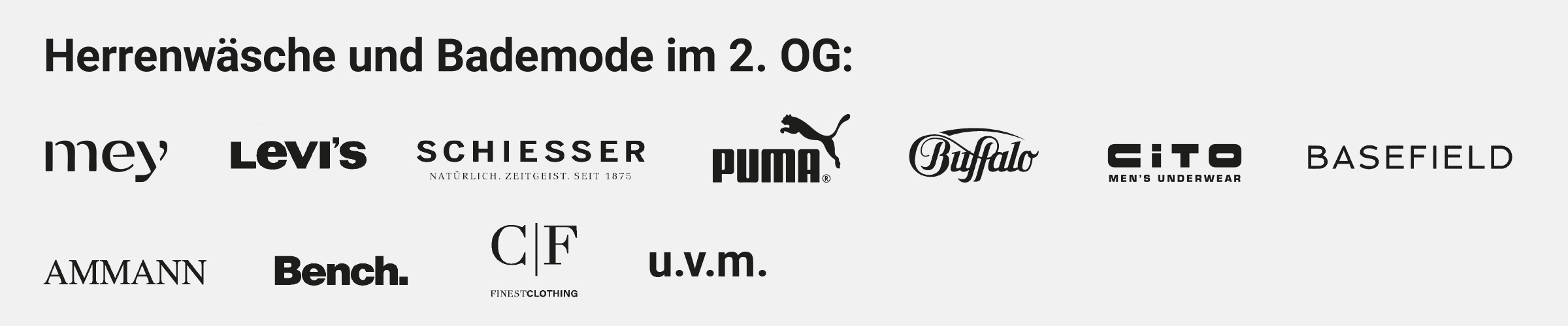 Eck Mode am Markt Kirchheim Herrenwäsche Marken wie Mey, Levis, Bugatti, Bruno Banani