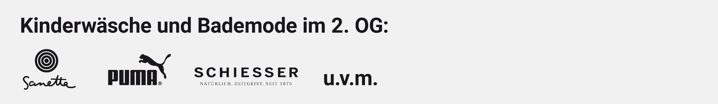 Eck Mode am Markt Kirchheim Kinderwäsche Marken wie Sanetta, Esprit, Calvin Klein, Puma